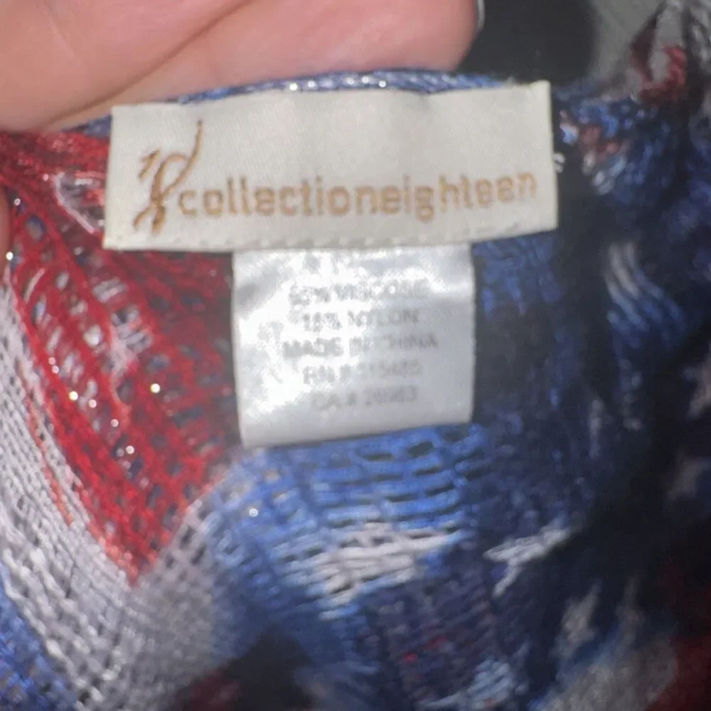 Rare Collection 18 American Flag Scarf Wrap Large Shimmer Patriotic 250th Vote